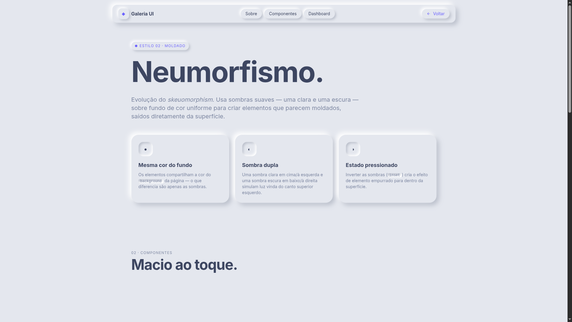 Preview Neumorfismo